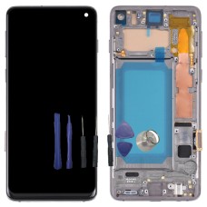 Ecran LCD pour Samsung Galaxy S10 SM-G973F/DS Avec Châssis noir (ne prenant pas en charge l'identification des empreintes digitales)