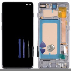 Ecran LCD pour Samsung Galaxy S10+ SM-G975F/DS Avec Châssis noir( ne prenant pas en charge l'identification des empreintes digitales)