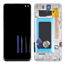 Ecran LCD pour Samsung Galaxy S10+ SM-G975F/DS Avec Châssis Argent( ne prenant pas en charge l'identification des empreintes digitales)