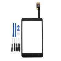 HTC Desire 400 D400 Display Scheibe Touchscreen Digitizer Glass Ersatz für Schwarz