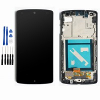 Schwarz Lg nexus 5 D820 LCD Display Touchscreen Rahmen