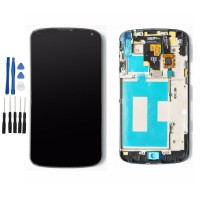 Schwarz Lg nexus 4 E960 LCD Display Touchscreen Rahmen