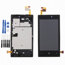 Schwarz Nokia Microsoft Lumia 520 525 LCD Display Touchscreen Rahmen