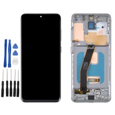 Silber Samsung Galaxy S20 4G, SM-G980F, SM-G980F/DS Display LCD Touchscreen Kompatibel mit Rahmen Argent( unterstützt keine Fingerabdruck-Identifikation)