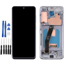 Silber Samsung Galaxy S20 5G, SM-G981F TFT Display LCD Touchscreen Kompatibel mit Rahmen Argent( unterstützt keine Fingerabdruck-Identifikation)