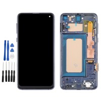 Black Samsung Galaxy S10E, SM-G970F/DS, SM-G970U, SM-G970W Screen Replacement with frame (No Fingerprint Identification)