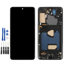 Black Samsung Galaxy S21+ 5G, SM-G996B, SM-G996U Screen Replacement with frame (No Fingerprint Identification)