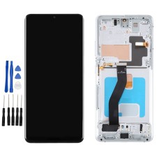 Silver Samsung Galaxy S21 Ultra 5G, SM-G998B, SM-G998U, SM-G998U1 Screen Replacement with frame (No Fingerprint Identification)