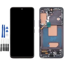 Black Samsung Galaxy S22 5G, SM-S901B, SM-S901B/DS, SM-S901U, SM-S901U1 Screen Replacement with frame (No Fingerprint Identification)