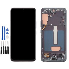 Black Samsung Galaxy S22+ 5G, SM-S906B, SM-S906B/DS, SM-S906U, SM-S906U1 Screen Replacement with frame (No Fingerprint Identification)