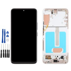 Silver Samsung Galaxy S22+ 5G, SM-S906B, SM-S906B/DS, SM-S906U, SM-S906U1 Screen Replacement with frame (No Fingerprint Identification) argent