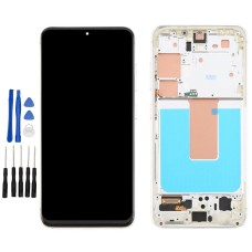 Silver Samsung Galaxy S23, SM-S911B, SM-S911B/DS, SM-S911U, SM-S911U1 Screen Replacement with frame (No Fingerprint Identification) argent