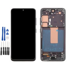 Black Samsung Galaxy S23+, SM-S916B, SM-S916B/DS, SM-S916U, SM-S916U1 Screen Replacement with frame (No Fingerprint Identification)