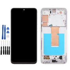 Silver Samsung Galaxy S23+, SM-S916B, SM-S916B/DS, SM-S916U, SM-S916U1 Screen Replacement with frame (No Fingerprint Identification) argent