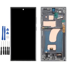 Black Samsung Galaxy S23 Ultra, SM-S918B, SM-S918B/DS, SM-S918U, SM-S918U1 Screen Replacement with frame (No Fingerprint Identification)