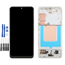 Silver Samsung Galaxy S24, SM-S921B, SM-S921B/DS, SM-S921U, SM-S921U1 Screen Replacement with frame (No Fingerprint Identification) argent
