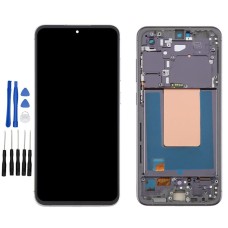 Black Samsung Galaxy S24 FE, SM-S721B, SM-S721U1, SM-S721U, SM-S721W Screen Replacement with frame (No Fingerprint Identification)