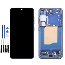Blue Samsung Galaxy S25, SM-S931B, SM-S931B/DS, SM-S931U, SM-S931U1 Screen Replacement with frame (No Fingerprint Identification) argent
