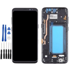 Black Samsung Galaxy S8+ SM-G955F, G955FD, G955W, G955A, G955P, G955N, G9550, SC-03J, G955F Screen Replacement with frame