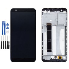 Black Asus Zenfone Max Plus M1 ZB570TL X018D X018DC LCD Digitizer Touch Screen Assembly with Frame