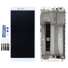 White Asus Zenfone Max Plus M1 ZB570TL X018D X018DC LCD Screen Digitizer Touch Glass Frame Assembly