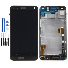 Black HTC One M7 802D 802D 802W LCD Digitizer Touch Screen Assembly with Frame