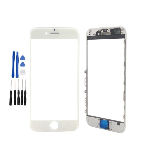iPhone 8 Plus 修理用 フロント液晶パネル用ガラス ホワイト 白