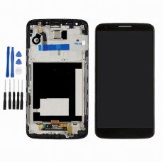 Black Lg Optimus G2 D802 LCD Digitizer Touch Screen Assembly with Frame