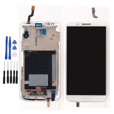 White Lg Optimus G2 D802 LCD Screen Digitizer Touch Glass Frame Assembly