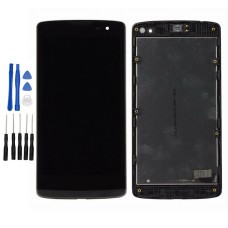 Black Lg Leon H340 h320 h324 H340N MS345 LCD Digitizer Touch Screen Assembly with Frame