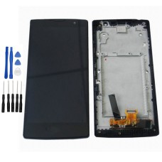 Black LG Magna H500 H500F H501 H502 Y90 LCD Digitizer Touch Screen Assembly with Frame