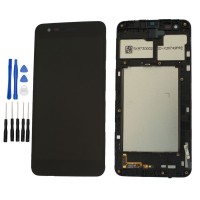 Black LG K4 2017 M160 LG Fortune LCD Digitizer Touch Screen Assembly with Frame