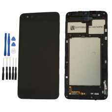 Black LG K4 2017 M160 LG Fortune LCD Digitizer Touch Screen Assembly with Frame