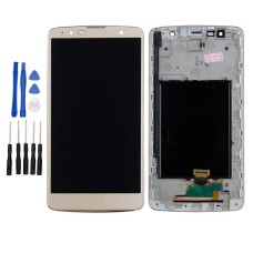 Gold LG Stylus 2 Plus K530 K530F K535 LCD Digitizer Touch Screen Assembly with Frame