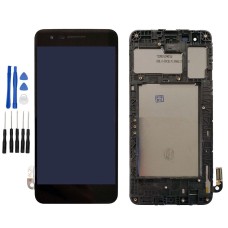 Black LG K8 2018 Aristo 2 SP200 Tribute Dynasty LCD Digitizer Touch Screen Assembly with Frame