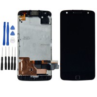 Black Motorola MOTO Z LCD Digitizer Touch Screen Assembly with Frame