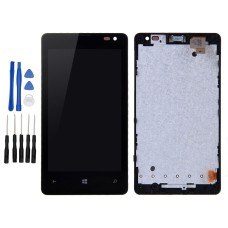 Black Nokia Microsoft Lumia 435 LCD Digitizer Touch Screen Assembly with Frame