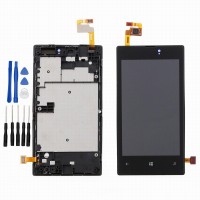 Black Nokia Microsoft Lumia 520 / 525 LCD Digitizer Touch Screen Assembly with Frame