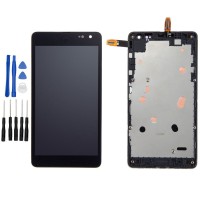 Black Nokia Microsoft Lumia 535 CT2C1607FPC-A1-E LCD Digitizer Touch Screen Assembly with Frame