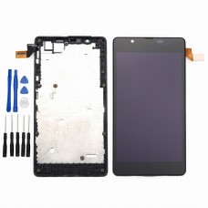 Black Nokia Microsoft Lumia 540 LCD Digitizer Touch Screen Assembly with Frame
