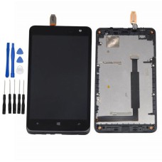 Black Nokia Microsoft Lumia 625 LCD Digitizer Touch Screen Assembly with Frame
