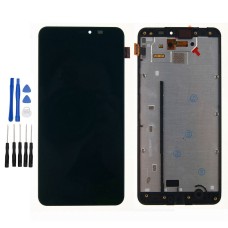 Black Nokia Microsoft Lumia 640XL LCD Digitizer Touch Screen Assembly with Frame