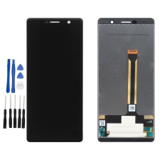 Black Nokia 7 Plus LCD Display Digitizer Touch Screen