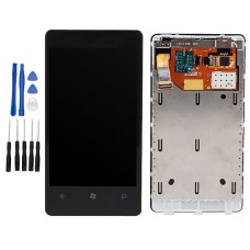 Black Nokia Microsoft Lumia 800 LCD Digitizer Touch Screen Assembly with Frame