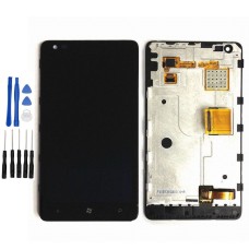 Black Nokia Microsoft Lumia 900 LCD Digitizer Touch Screen Assembly with Frame