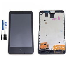 Black Nokia X LCD Digitizer Touch Screen Assembly with Frame