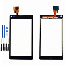 Black Sony S36 S36h C2104 C2105 touch screen digitizer replacement